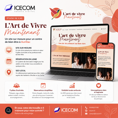Créer un site internet pour un centre de bien-être : le cas L'Art de Vivre Maintenant (Aurillac)
