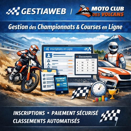 Gestiaweb & Moto Club des Volcans : une collaboration renouvelée au service des championnats